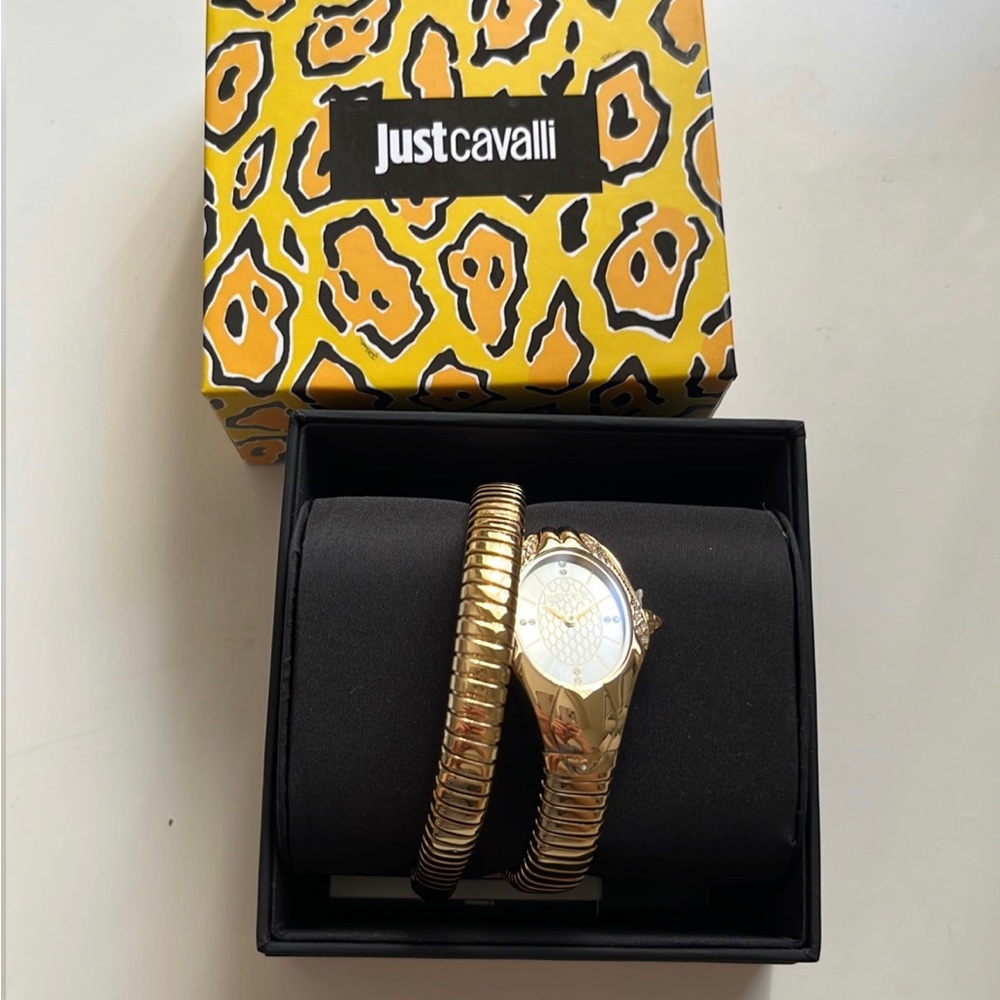 Just Cavalli Gold Watch - NEW Authentic